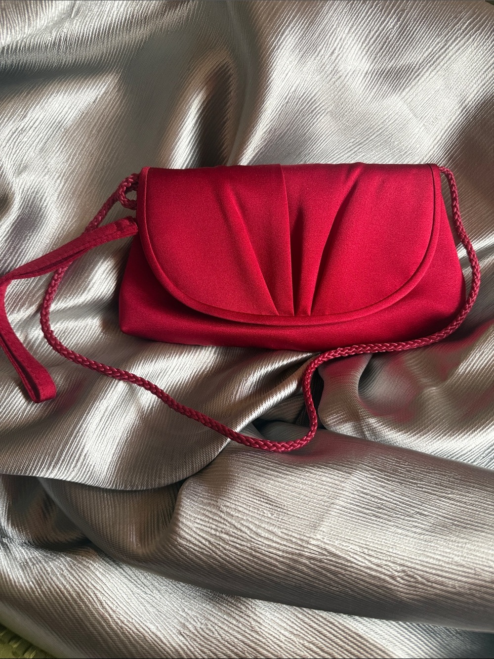 Red berry Women's Satin Crossbody Clutch NWOT
